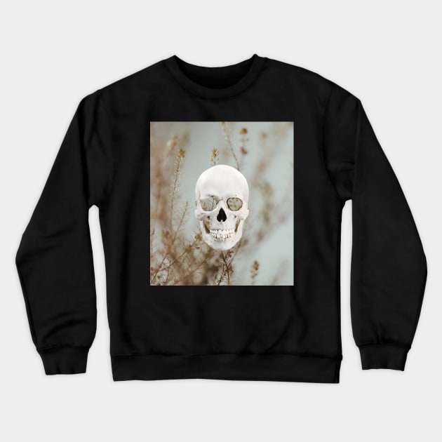 Grey Flower Skull Crewneck Sweatshirt by xayiteb